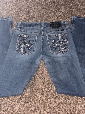 Miss Me Blue Embellished Bootcut Jeans